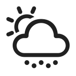 Weather Snow Shower Day SVG Icon